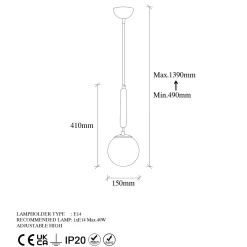 Hanglamp King Zwart