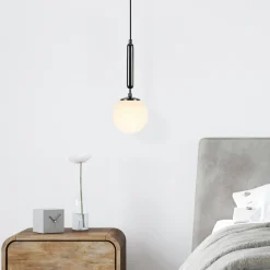 Hanglamp King Zwart/Wit