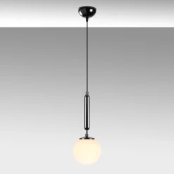 Hanglamp King Zwart/Wit