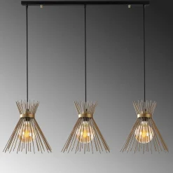 Hanglamp Kirpi Goud 3-Lichts