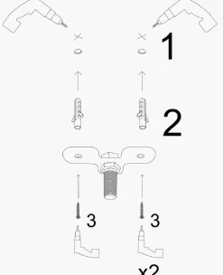 Hanglamp Kirpi 3-Lichts Zwart