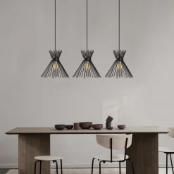 Hanglamp Kirpi Zwart 3-Lichts