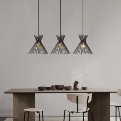 Hanglamp Kirpi Zwart 3-Lichts