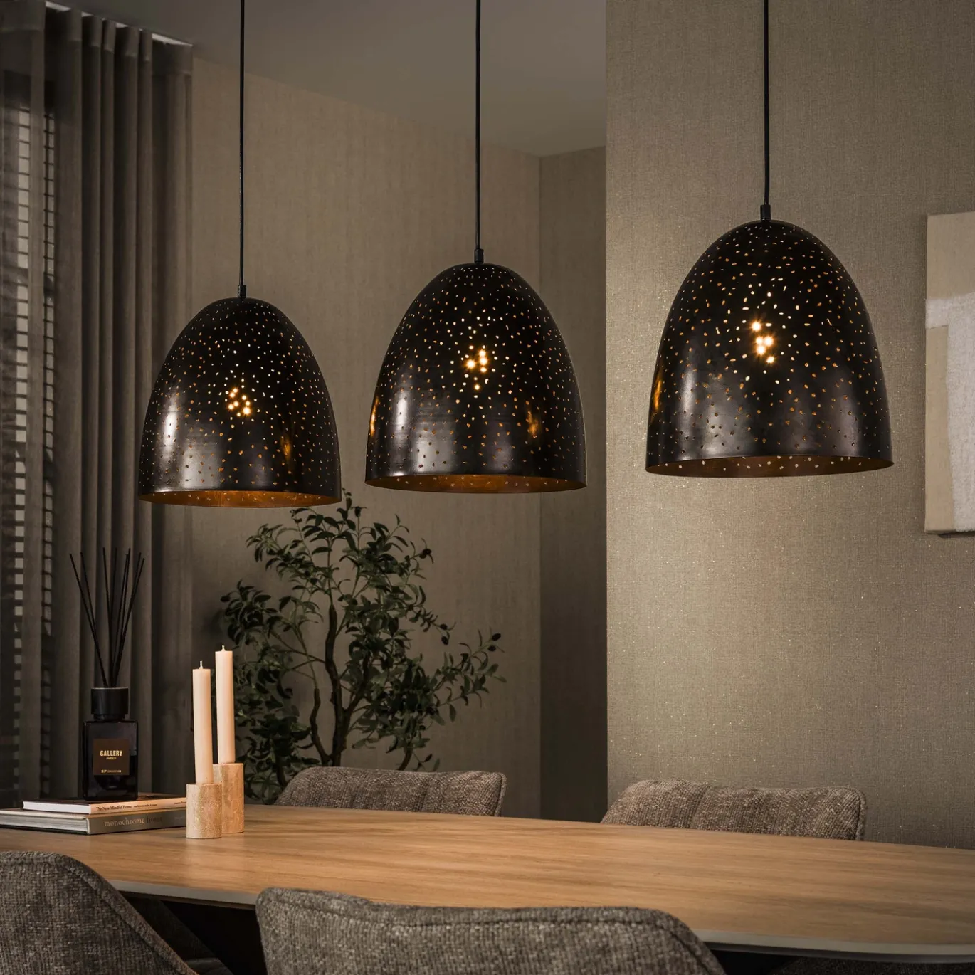 Hanglamp Kosmos 3-lichts Urban Bruin - Giga Meubel