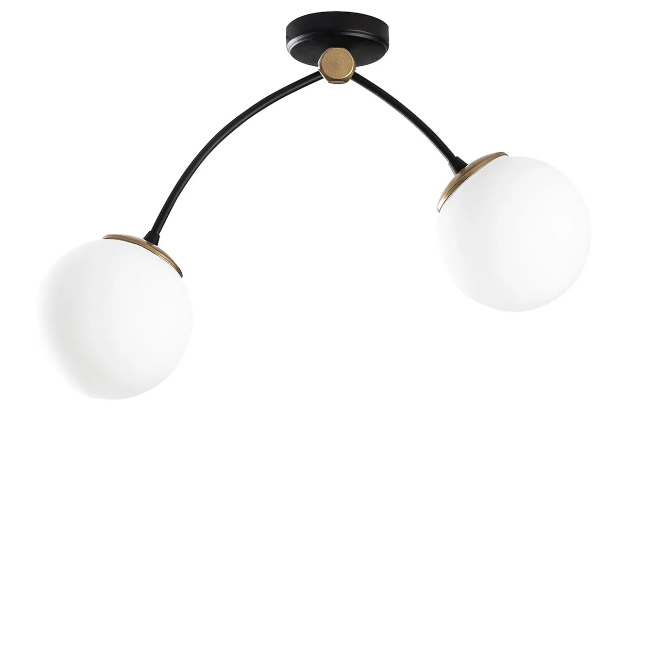 Hanglamp Kromozom 2-Lichts Wit/Zwart