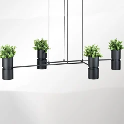 Hanglamp Kukkia Zwart 4-Lichts - Giga Meubel
