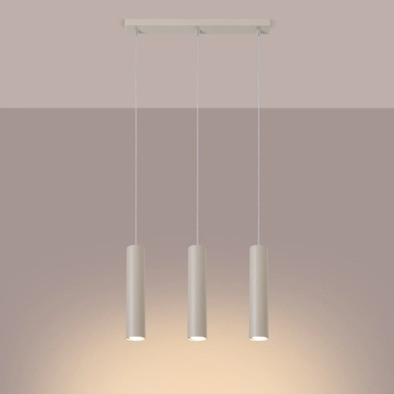Hanglamp Lagos 3-Lichts Beige - Giga Meubel