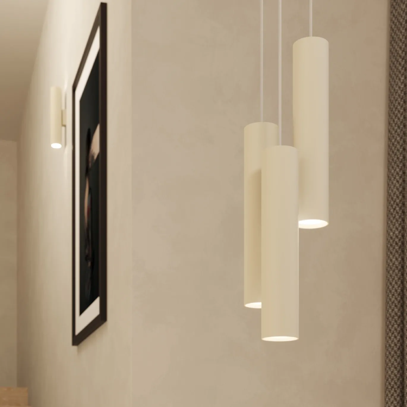 Hanglamp Lagos 3-Lichts Beige - Giga Meubel