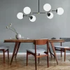 Hanglamp 6-Lichts Damar Metaal Zwart Wit