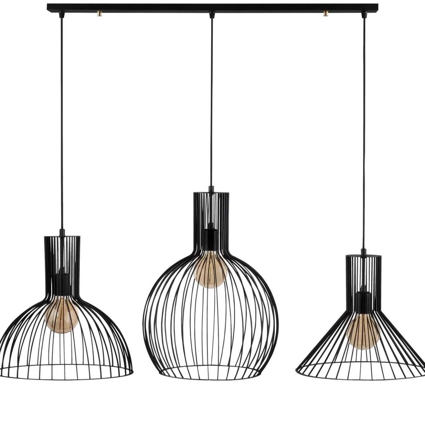 Hanglamp 3-Lichts Fellino IJzer Zwart