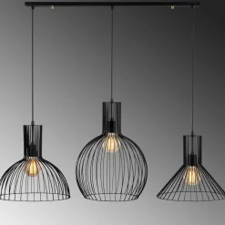 Hanglamp 3-Lichts Fellino IJzer Zwart