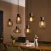 Hanglamp 6-Lichts Mix Metal Charcoal - Giga Meubel