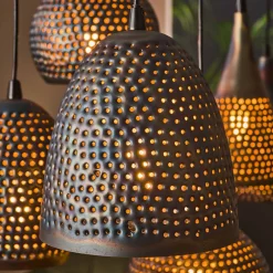 Hanglamp 7-Lichts Punch Mix Zwart Bruin - Giga Meubel