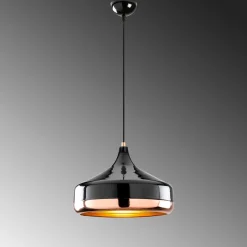 Hanglamp 1-Lichts Yildo Metaal Zwart Koper