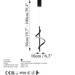 Hanglamp Likma Zwart