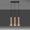 Hanglamp Lino 3-Lichts Hout Naturel - Giga Meubel