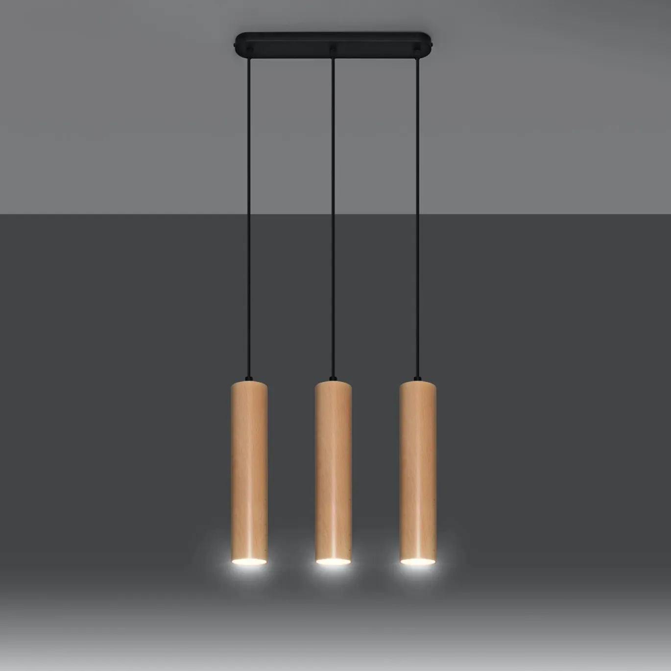 Hanglamp Lino 3-Lichts Hout Naturel - Giga Meubel