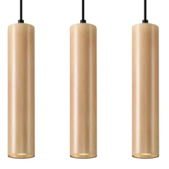 Hanglamp Lino 3-Lichts Hout Naturel - Giga Meubel