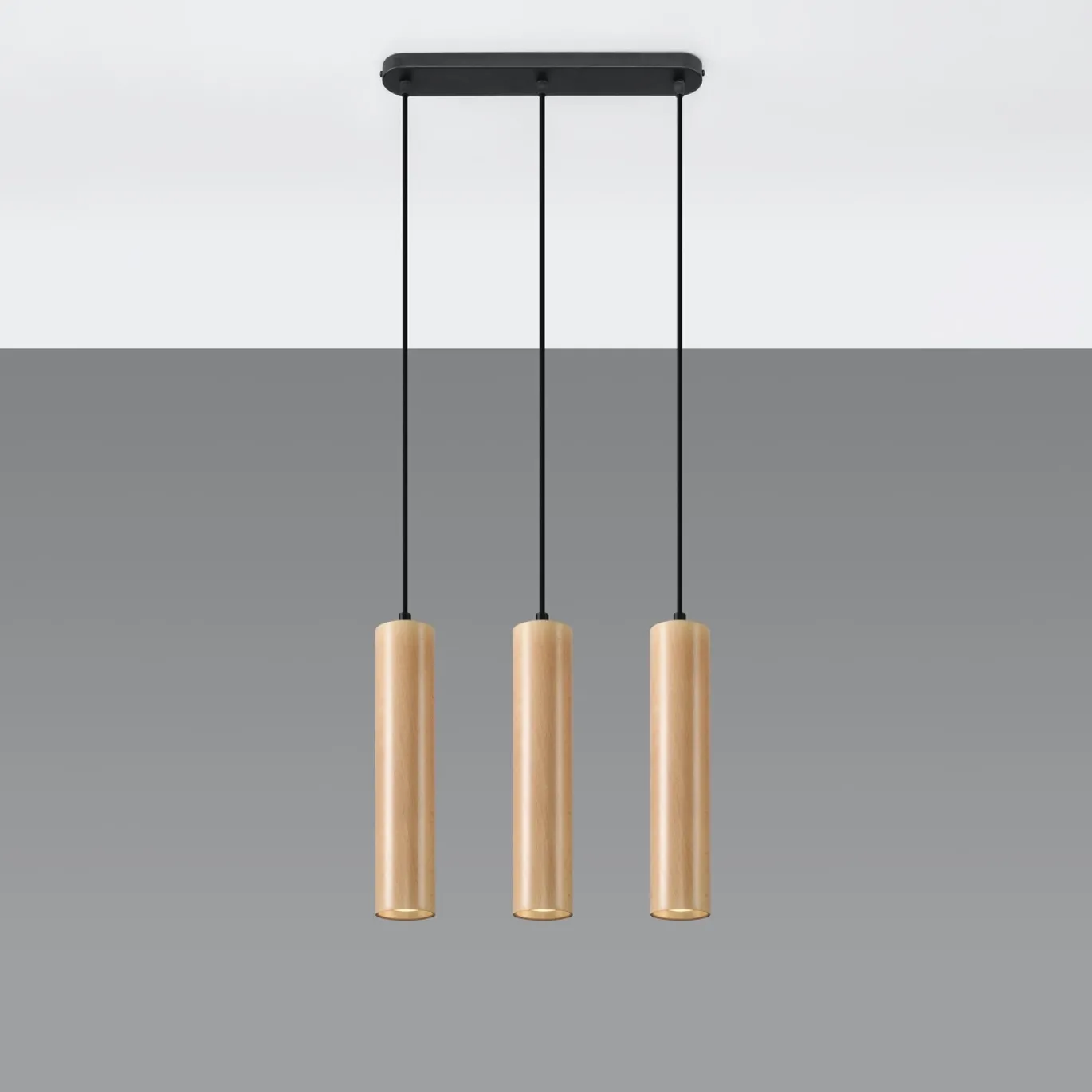 Hanglamp Lino 3-Lichts Hout Naturel - Giga Meubel