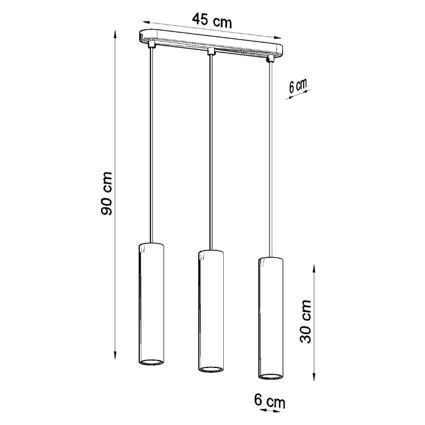 Hanglamp Lino 3-Lichts Hout Naturel - Giga Meubel