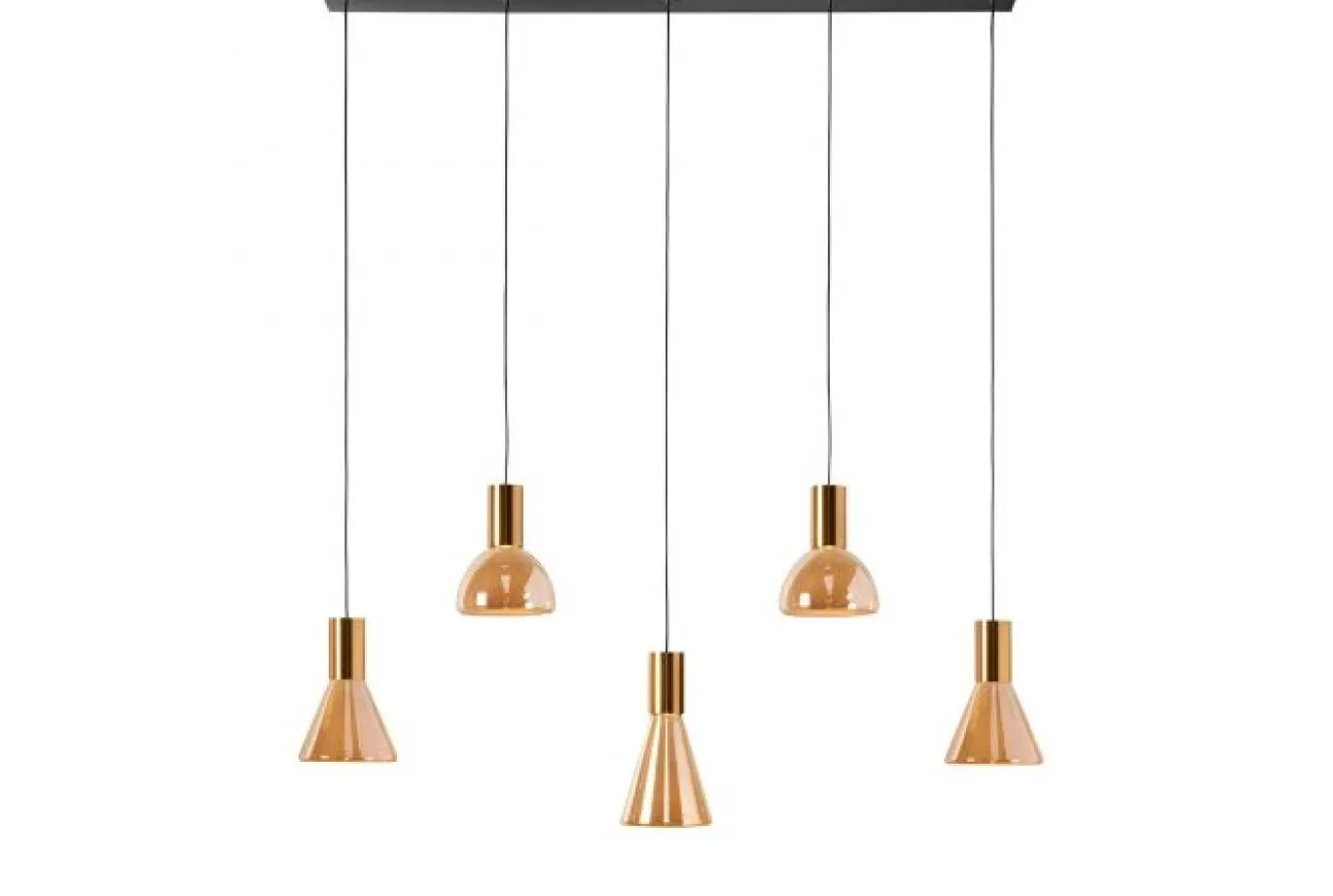 Hanglamp Lisa Zwart/Brons 120cm - Giga Meubel