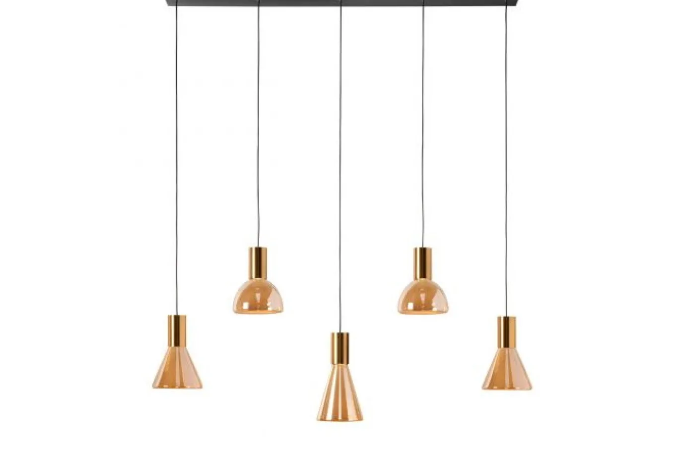 Hanglamp Lisa Zwart/Brons 120cm - Giga Meubel