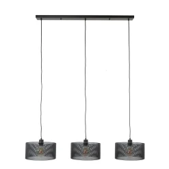 Hanglamp 3L Mesh Rond Artic Zwart - Giga Meubel