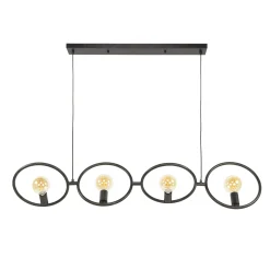 Hanglamp Loop 4-lichts Artic Zwart - Giga Meubel