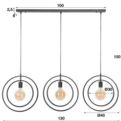 Hanglamp 3L Turn Around - Giga Meubel