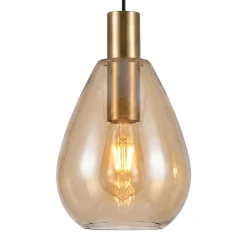Hanglamp Manuela 4-Lichts Amber Glas - Giga Meubel