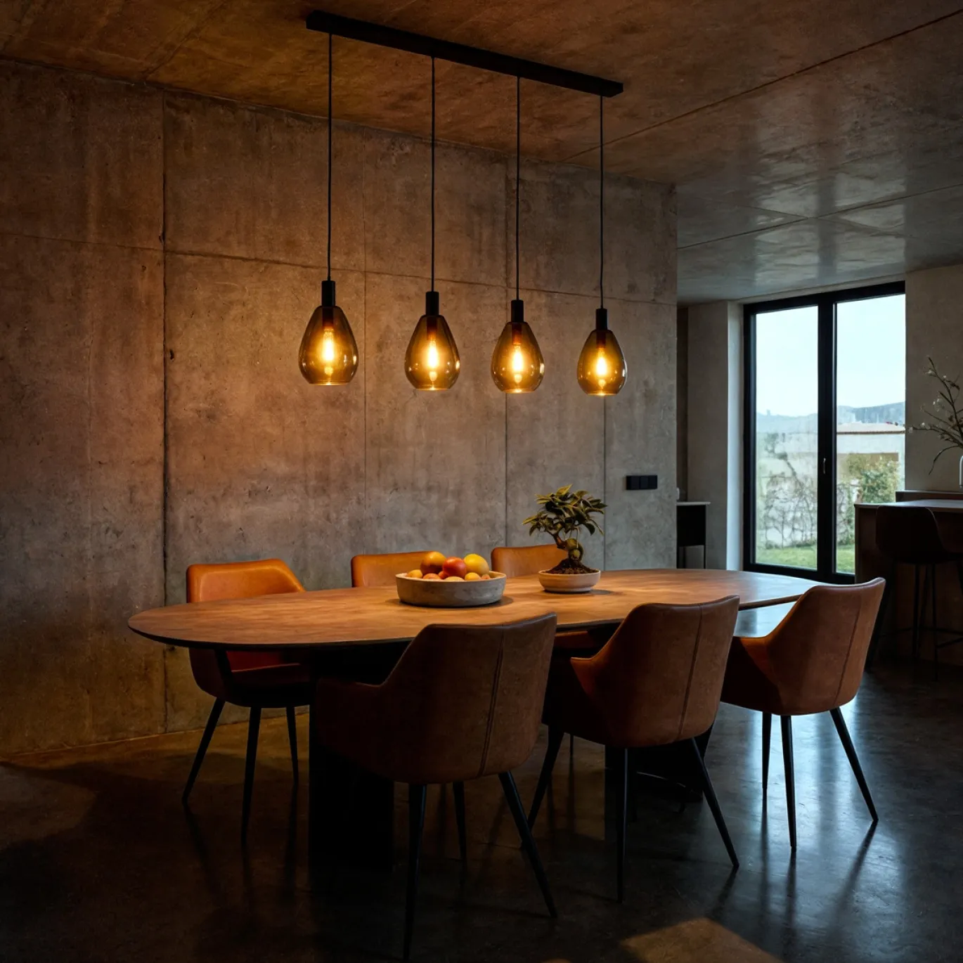 Hanglamp Manuela 4-Lichts Smoke Glas - Giga Meubel