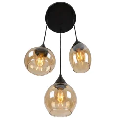 Hanglamp Mees 3-Lichts Amber Glas - Giga Meubel