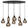 Hanglamp Mees 8-Lichts Smoke Glas - Giga Meubel