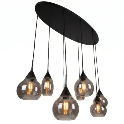 Hanglamp Mees 8-Lichts Smoke Glas - Giga Meubel