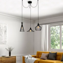 Hanglamp Mezopotamya Clip Zwart 3-Lichts