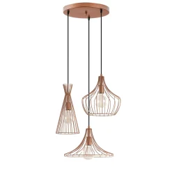 Hanglamp Mezopotamya Koper 3-Lichts Getrapt