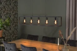 Hanglamp Mikey 5-lichts Zwart - Giga Meubel