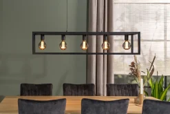 Hanglamp Mikey 5-lichts Zwart - Giga Meubel