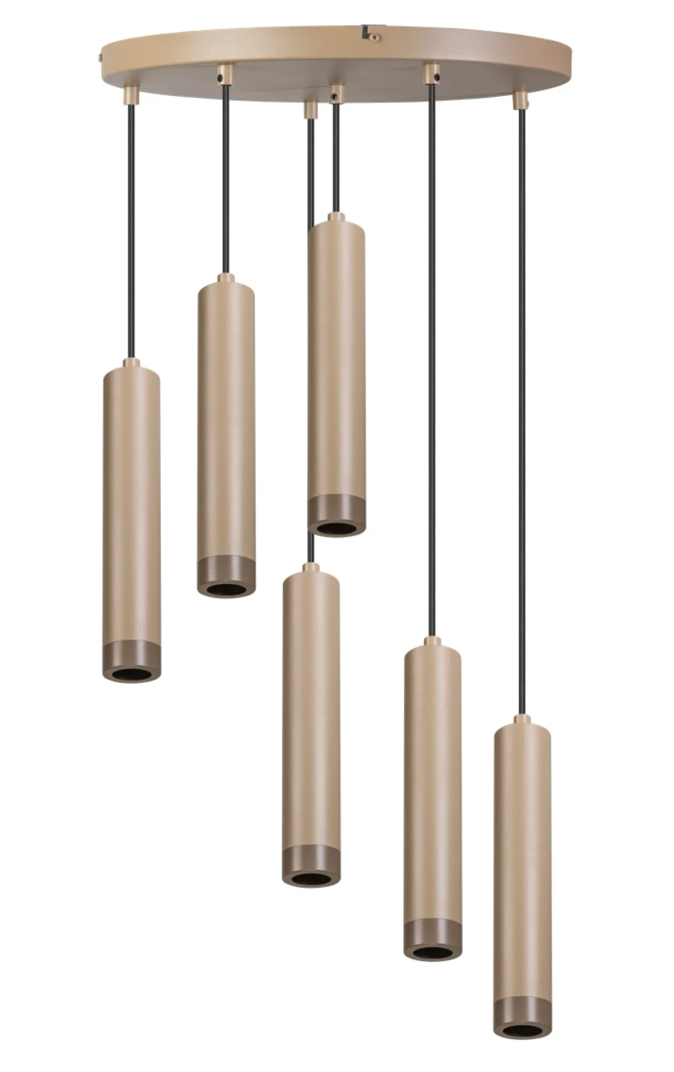 Hanglamp Miller 6-Lichts Getrapt Zand - Giga Meubel