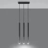 Hanglamp Mozaica 3-Lichts Zwart/Chrome - Giga Meubel