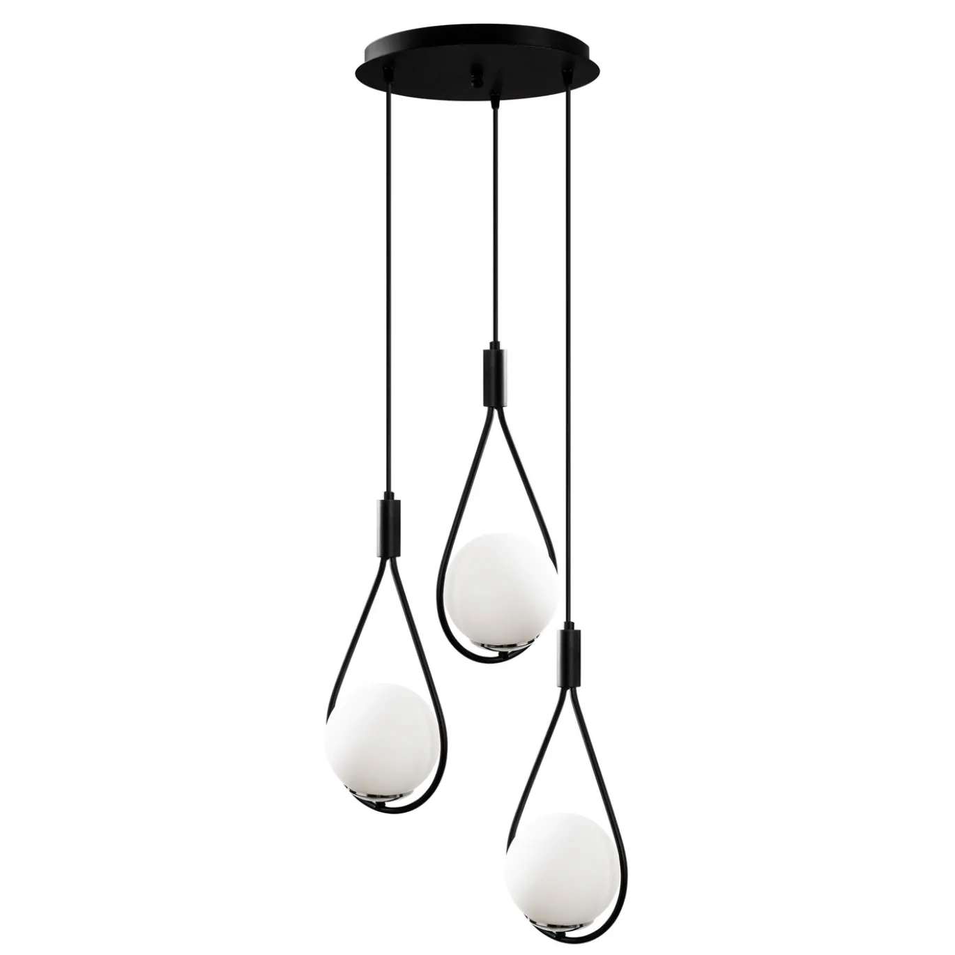 Hanglamp Mudoni Drop 3-Lichts Zwart