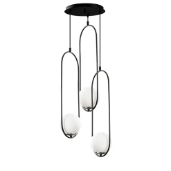 Hanglamp Mudoni 3-Lichts Zwart