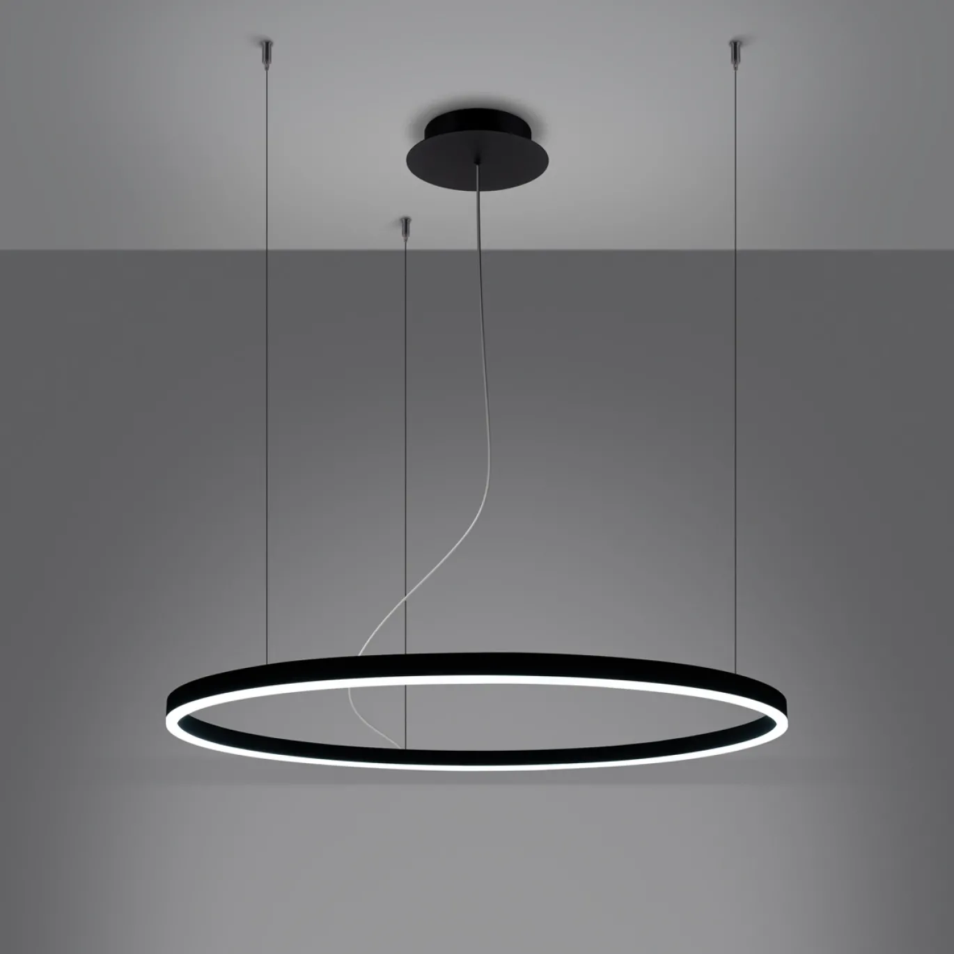 Hanglamp Oda Zwart LED Ø80cm - Giga Meubel