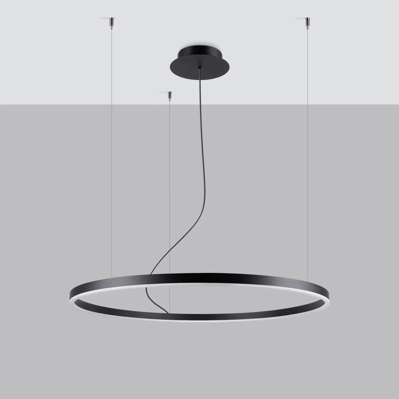 Hanglamp Oda Zwart LED Ø80cm - Giga Meubel