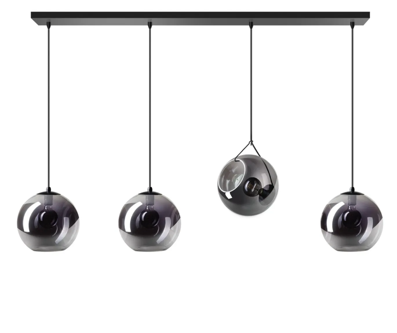 Hanglamp Orb 4-Lichts Smoke Glas - Giga Meubel