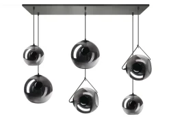 Hanglamp Orb 6-Lichts Smoke Glas - Giga Meubel