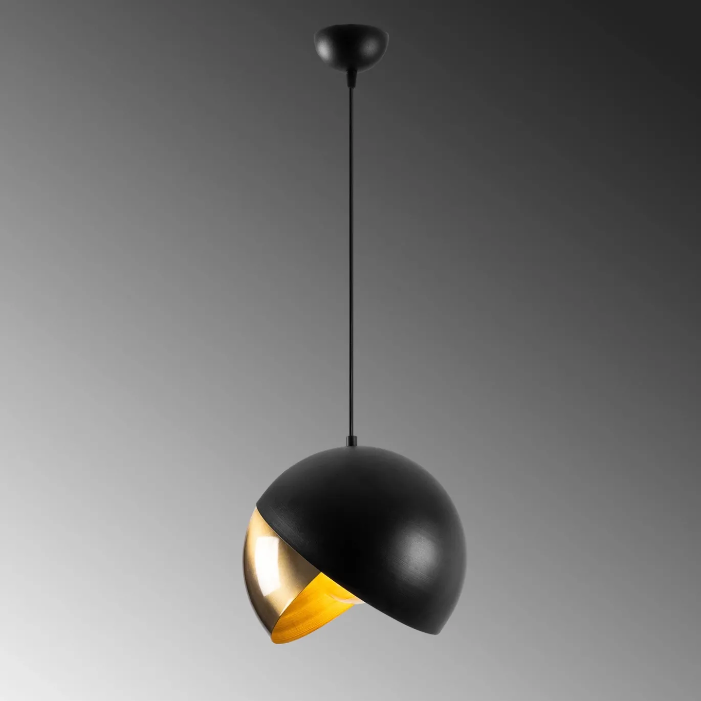 Hanglamp Pacman Zwart/Goud