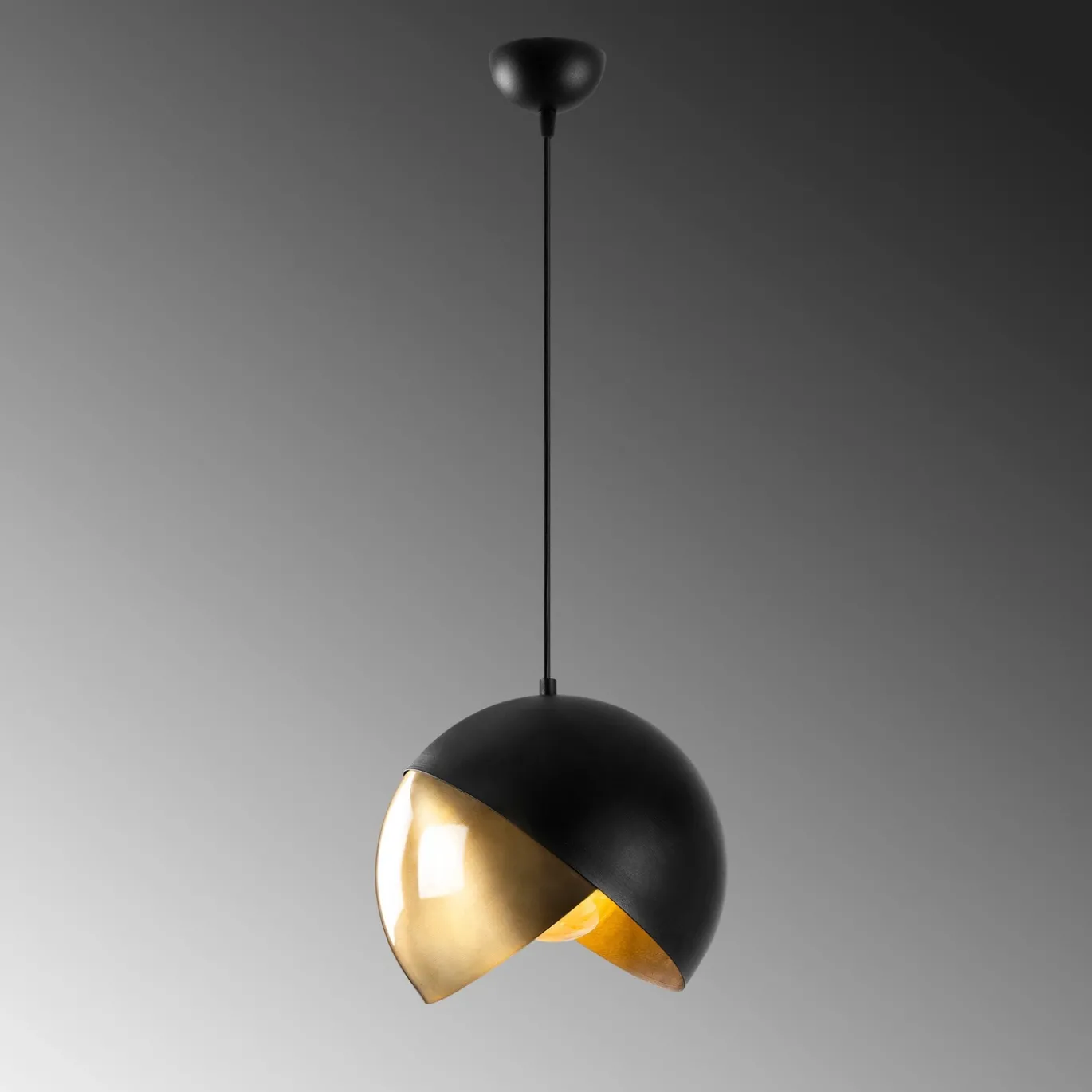 Hanglamp Pacman Zwart/Goud