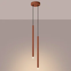 Hanglamp Pastelo 2-Lichts Getrapt Oker - Giga Meubel