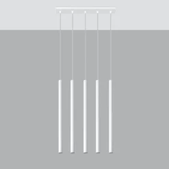 Hanglamp Pastelo 5-Lichts Wit - Giga Meubel